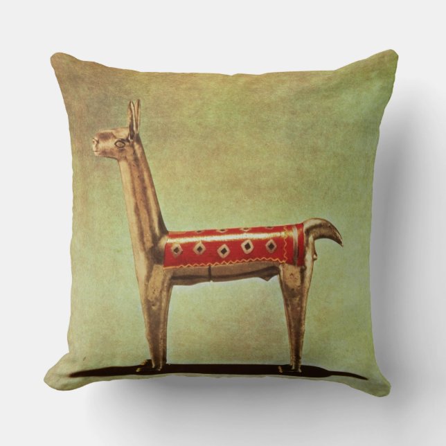 Silver Llama Figurine, from Peru, after 1438 Cushion (Front)