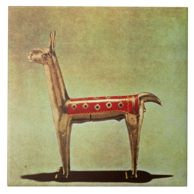 Silver Llama Figurine, from Peru, after 1438 Tile (Front)