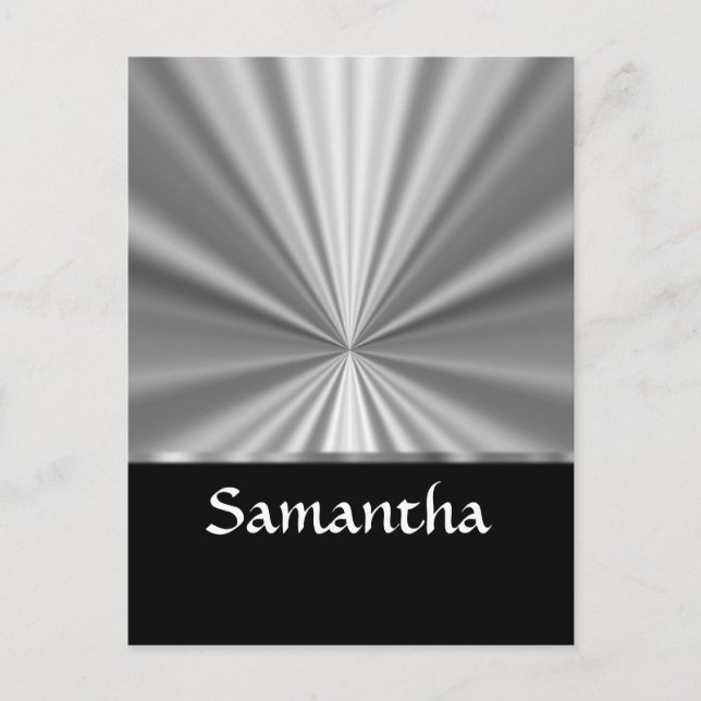 silver look and black postcard (Front)