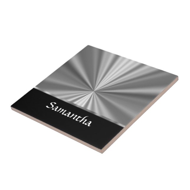 silver look and black tile (Side)
