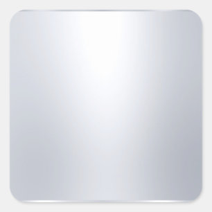 Silver Look Blank Template Elegant Modern Custom Square Sticker