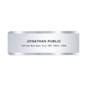 Silver Look Template Modern Glamour Return Address Return Address Label
