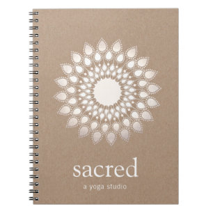 Silver Lotus Mandala Yoga and Meditation Teacher Notebook