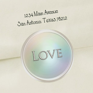Silver Love Envelope Seal