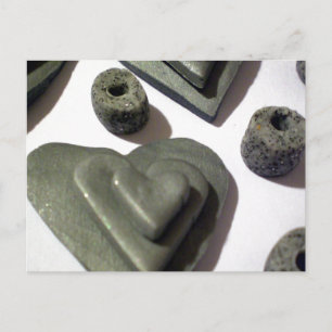 Silver Love Hearts Postcard