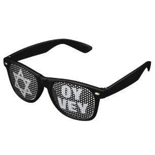 Silver Magen David Funny Purim Costume Oy Vey Retro Sunglasses