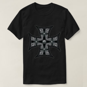 Silver Maltese Cross T-Shirt