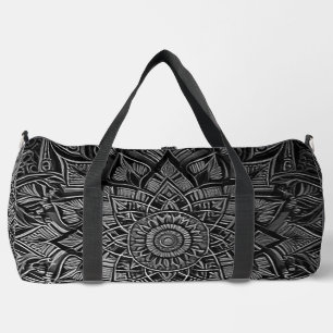 Silver Mandala Duffel Bag