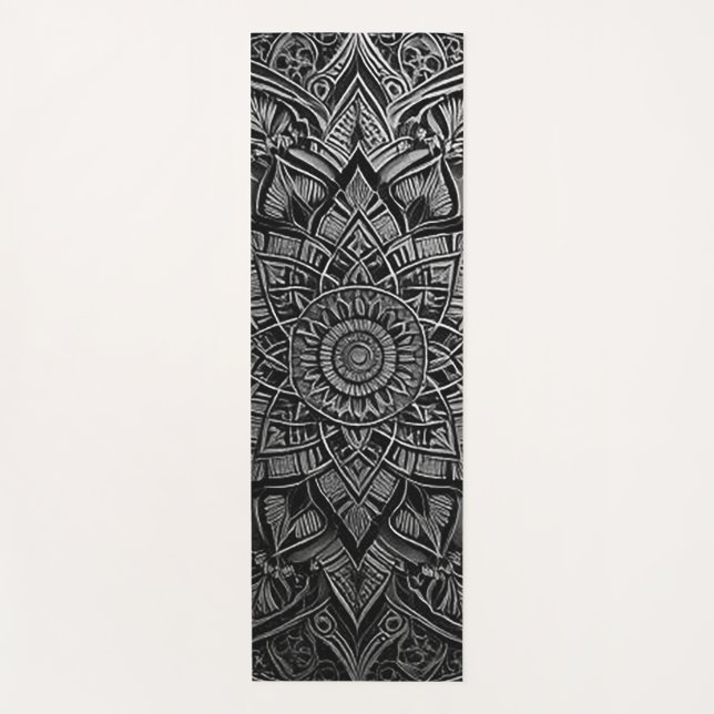 Silver Mandala Yoga Mat (Front)