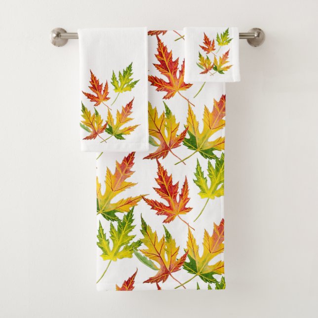 Silver Maple on a Bathroom Towel Set (Insitu)
