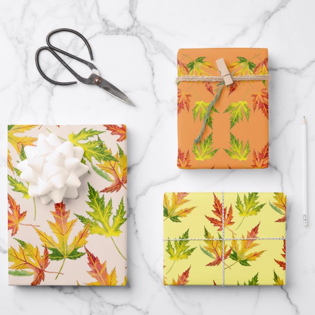 Silver Maple on Wrapping Paper Set (Front)
