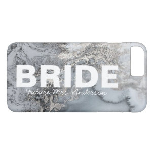Silver Marble Bride design iPhone 8 Plus/7 Plus Case