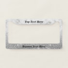 SIlver Marble Ombre Custom Text glitter