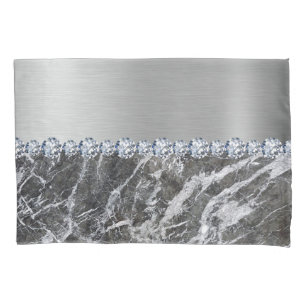 Silver Marble Standard Size Pillowcase