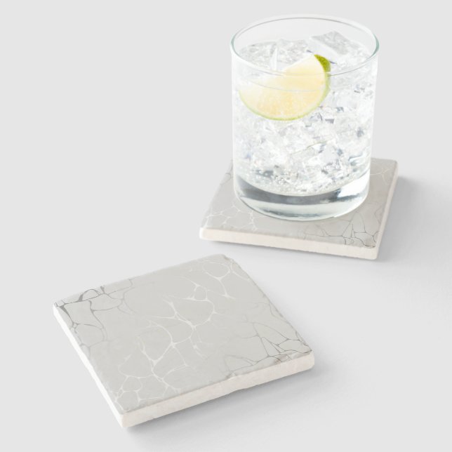 Silver Marble Stone Coaster (Side)