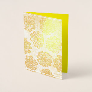 Silver Marigolds Foil Card