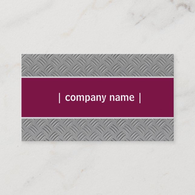 Silver Maroon Custom Elegant Business Card (Front)