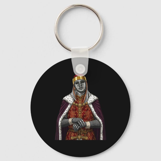 Silver Mask King Baldwin Iv Golden Mask Medieval A Key Ring (Front)