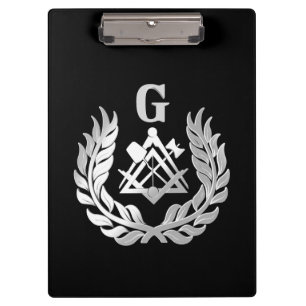 Silver masonry symbol clipboard