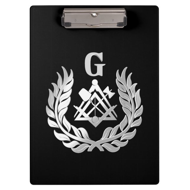 Silver masonry symbol clipboard (Front)