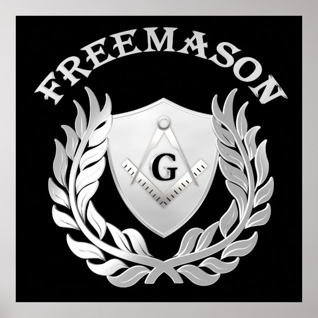 Silver masonry symbol poster (Front)
