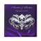 Silver Masquerade Purple Save The Date Magnet