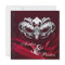 Silver Masquerade Red Jewelled Wedding Invitation