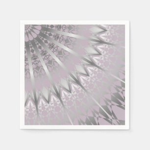 Silver Mauve Mandala Napkin
