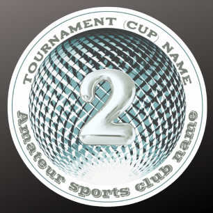 Silver medal 2nd place winner round Sticker