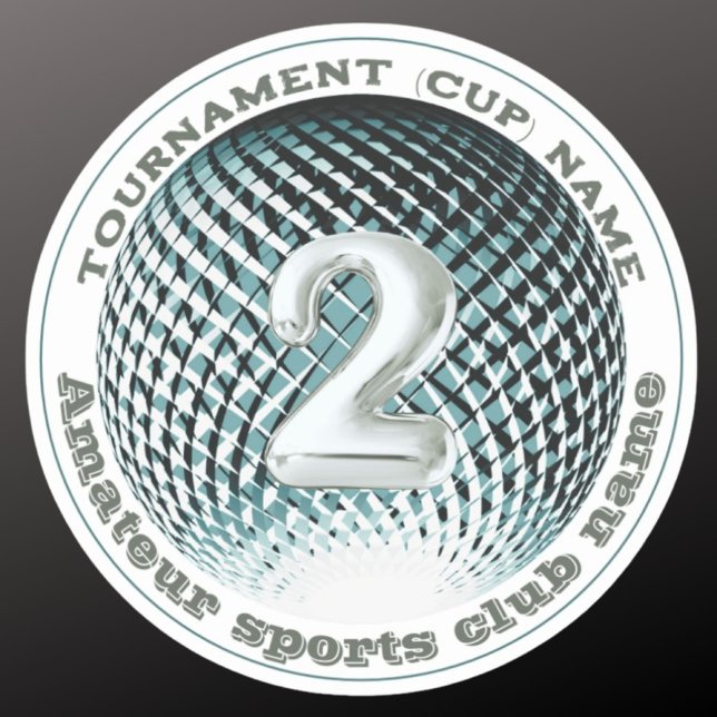 Silver medal 2nd place winner round Sticker (Creator Uploaded)