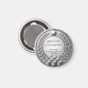 Silver Medal Beer Pong Tournament Championship Magnet