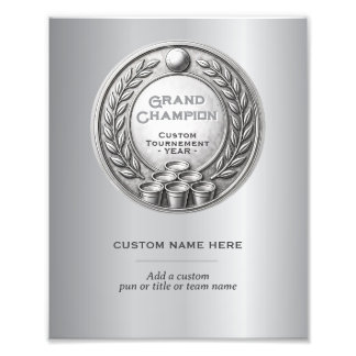 Silver Medal Beer Pong Tournament Championship Photo Print