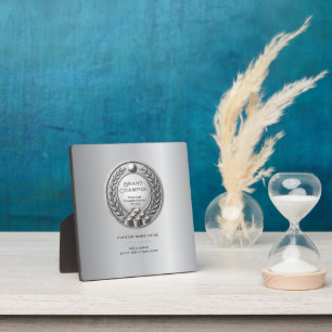 Silver Medal Beer Pong Tournament Championship Plaque