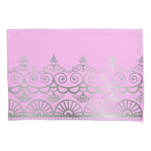 Silver Mehndi - Pillow Case