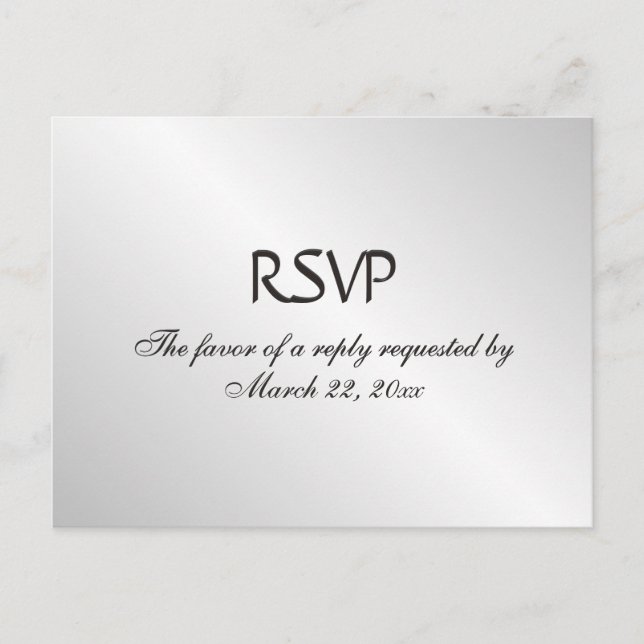 Silver Menu RSVP (Front)