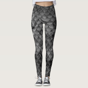 Silver Mermaid Scales Leggings