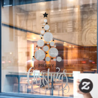 Silver Merry Christmas Tree Stars Holiday