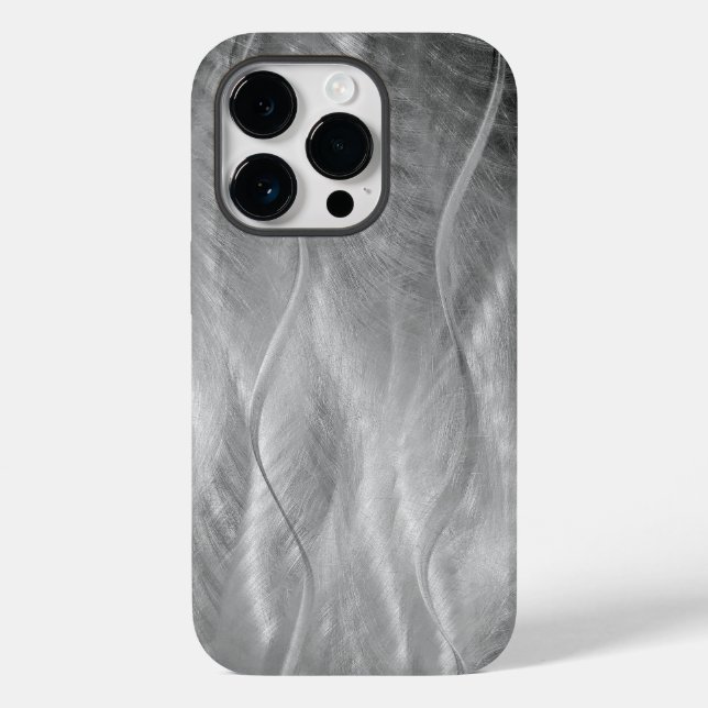Silver Metal Abstract  Case-Mate iPhone Case (Back)