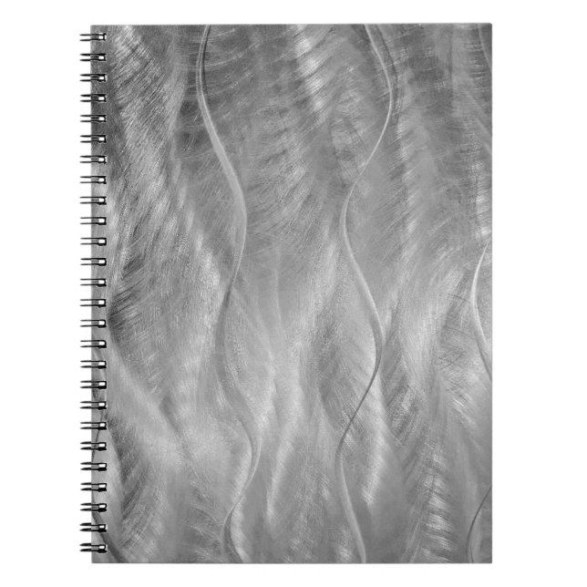 Silver Metal Abstract   Notebook (Front)