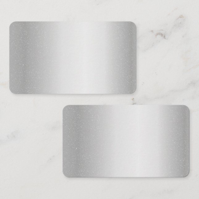 Silver Metal Blank  Business Card (Front/Back)