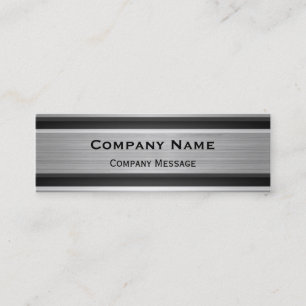 Silver Metal Business Card Template Generic