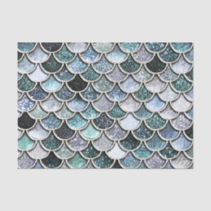 Silver Metal Foil Glitter Mermaidscales Scales Tissue Paper