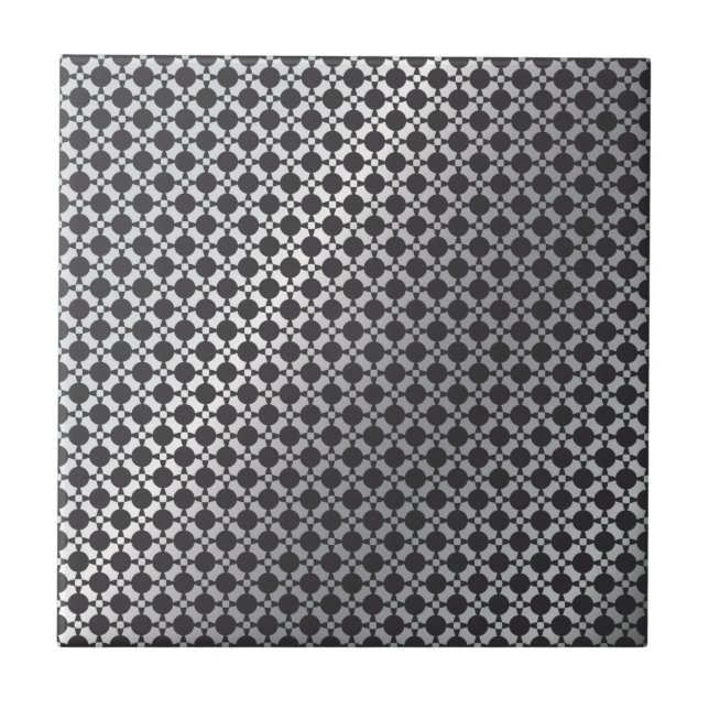 Silver Metal Grill Ceramic Tile (Front)
