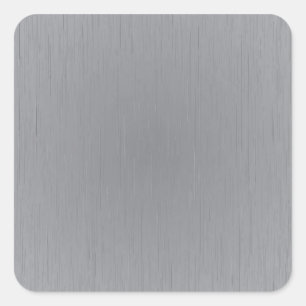 Silver Metal Look Square Sticker