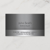 Silver Metal Meteorological Business Card