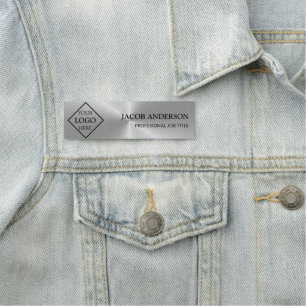 Silver Metal Name Tag