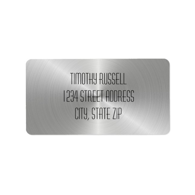 Silver Metal Shine - Address Labels (Front)