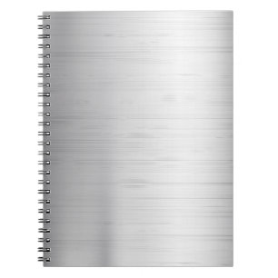 Silver metal texture notebook