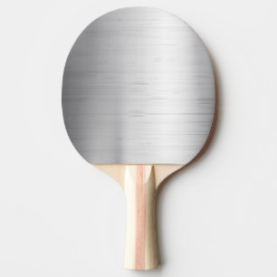 Silver metal texture ping pong paddle