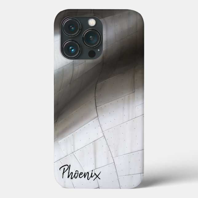 Silver Metal Wave Case-Mate iPhone Case (Back)